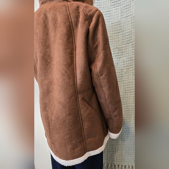 Koolaburra by UGG Faux Suede Shearling Jacket Size Large - Picture 12 of 16